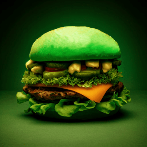 green-burger-bun